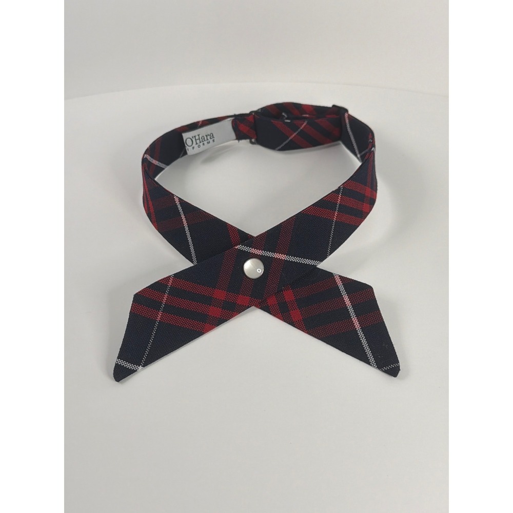 Flynn OHara School Uniform‎ Crossover Tie Plaid Navy Red One Size